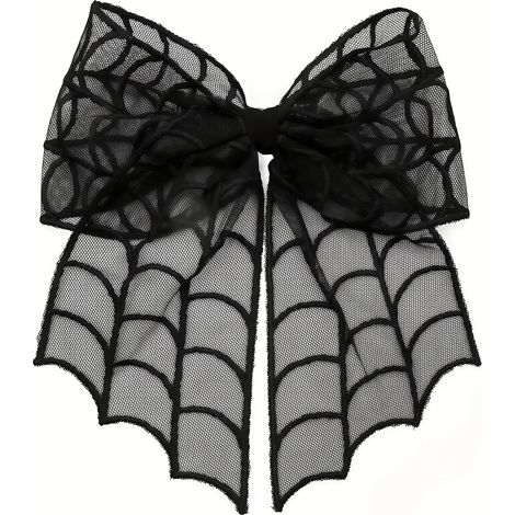 Halloween Haarklammern, schwarze Spinnennetz Haarschleifen – für unvergessliche Halloween-Momente (1/5)