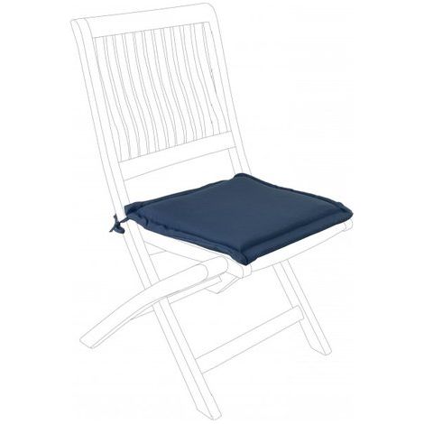 Cuscino per sedia trapuntato in poliestere 180 idrorepellente per interno ed esterno. -Blu / 1 Pezzo (1/3)