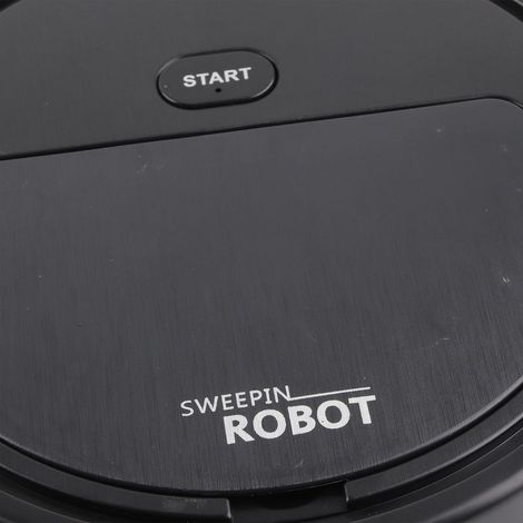 Aspirateur Robot 3 en 1 Rechargeable avec Balai Intelligent Ultra-silencieux pour Cheveux et Poussière Noir ABS 1200mAh (1/5)