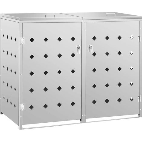 Maison Exclusive - Mülltonnenbox für 2 Tonnen 240 L Edelstahl (1/5)