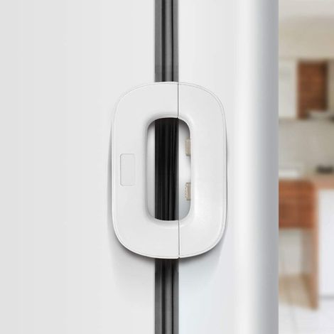 (White) Child safety lock, refrigerator door lock, baby and child safety lock, suitable for kitchen cabinets, drawers, refrigerators and freezers.