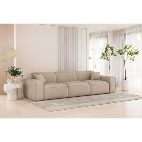 Sofa Designersofa CELES PREMIUM 3-Sitzer in Stoff Artico Beige (1/4)