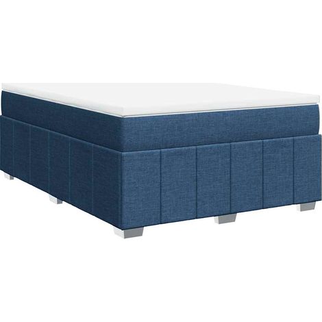 Maison Exclusive - Giroletto a Molle con Materasso Blu 140x190 cm in Tessuto (1/5)