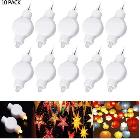 Mini lanternes suspendues à LED, 10 pièces, pour lanternes en papier, ballons, à piles, fête de pâques, mariage, décoration de la maison