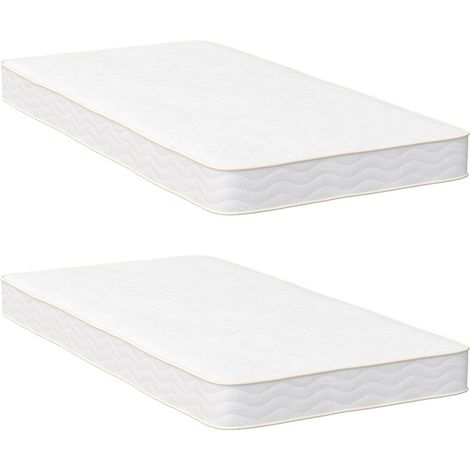 Bolli – Matelas mémoire de forme 90x200 – Lot de 2 – 7 zones de confort – Mousse haute densité – Soutien ergonomique pour adultes et enfants