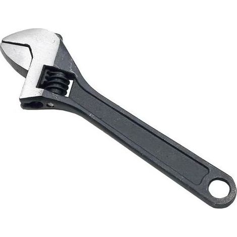 Piccola chiave inglese regolabile antiscivolo per la riparazione e la manutenzione - 100 mm - Nero (1/5)