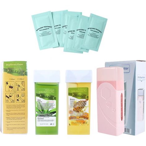 Kit de cire Liddy : machine à cire à fusion rapide, rouleau dépilatoire, papier dépilatoire (1/5)