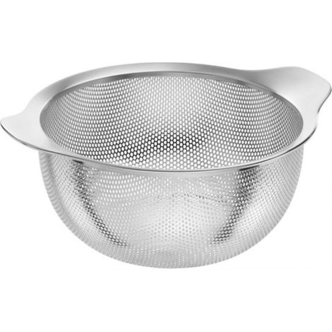 Setaccio a maglia fine in acciaio inox 16 x 23 x 8,5 cm, vassoio scolapiatti / setaccio per riso / bacinella per lavaggio / lavello per riso. Resistente e lavabile in lavastoviglie. (1/5)