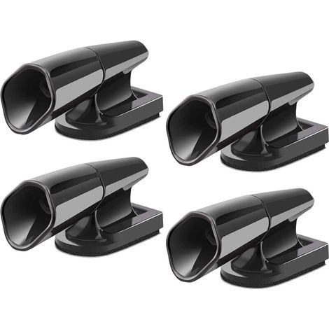 Lot de 4 sifflets anti-cerfs, alarmes pour la faune sauvage, sifflets ultrasoniques anti-cerfs, adaptés aux voitures, véhicules et motos, noirs, alarmes ultrasoniques anti-cerfs.