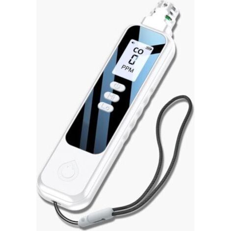 Carbon Monoxide Gas Detector, Mini Carbon Monoxide Detector Range 0-999PPM, CO Detector with LCD Screen - White (1/5)