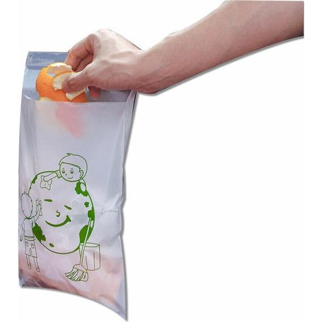 Lot de 60 sacs poubelle autocollants pour voiture, sachets jetables étanches pour voyage, camping et auto, propre (1/4)