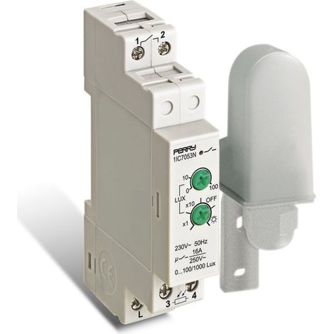 Perry Interruptor crepuscular blanco compacto IP65 (1/5)