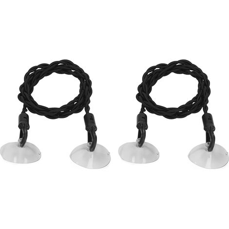 Lot de 2 cordes à linge de voyage, portables et rétractables, sans perçage, avec ventouses, accessoires de camping (1/5)
