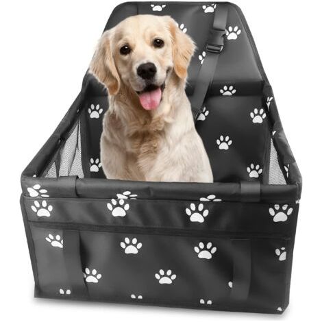 Aougo – Siège auto pour chien 40×34×25cm – Sangles réglables – Matériau imperméable et anti-rayures – Sécurisé avec ceinture de sécurité (1/5)