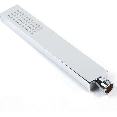 BRAVIX Pomme de douche G1 / 2" Rectangulaire Pommeau Douche Carré Pommeau de Douche Carré Haute Pression,Pommeau de Douche à Main en Laiton (sans tuyau) (1/5)