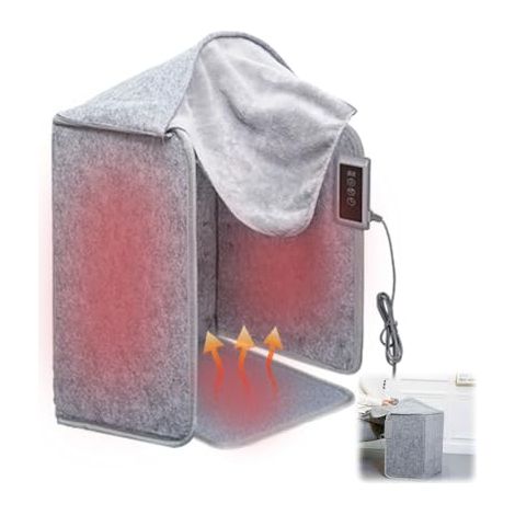 [NIEMALS VERWENDET] Infrarot Heizpaneel, Faltbares Infrarotheizung Schreibtisch, Infrarot Schreibtischheizung mit Fußmatte, 5 Heizstufen und 6 Timing, 50x100cm Schreibtischheizer für Zuhause Büro