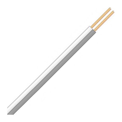 Cavo filo Multipolare Doppino Piattina Sezione 2x0,50 mmq Bianco Grigio