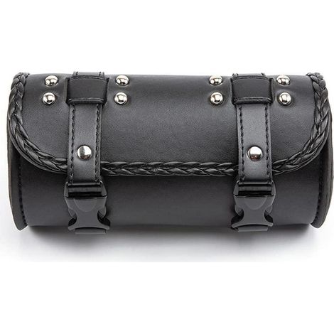 Motorrad Werkzeugtasche PU Leder Lenker Sissy Bar Aufbewahrungstasche Klein Wasserdicht (1/5)
