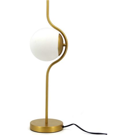 Lampe dintérieure design Ramy métal doré compatible LED (1/4)