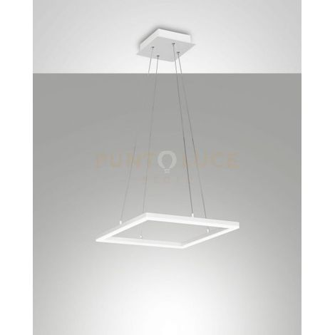 BARD SOSPENSIONE BIANCA L.42X42CM A LED 3000K - 39W - 3880 lm DIMMERABILE C/ACCESS.