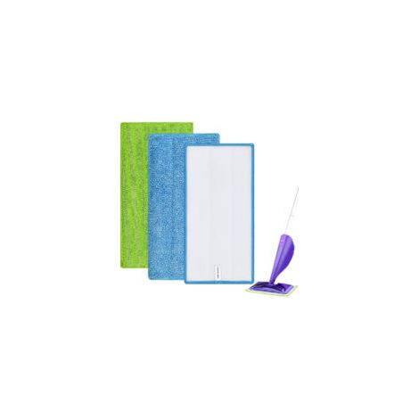 Confezione da 3 panni di ricambio riutilizzabili per mocio Swiffer Wet Jet, ricariche asciutte e bagnate per mocio Wet Jet da 12", panni di ricambio resistenti per mocio a spruzzo umido per la pulizia