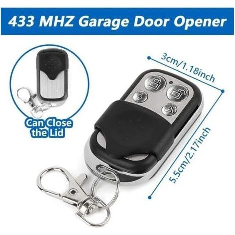 Télécommande pour portail automatique 433 Mhz Télécommande universelle à 4 boutons Noir (1/3)