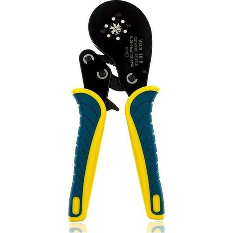 Pince à sertir pour cosses tubulaires, capacité de sertissage 0,08 - 16 mm² - jaune, vert (1/4)