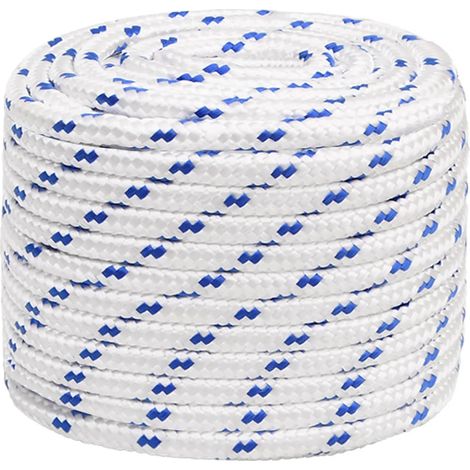 Corde de bateau, Corde de Chanvre, pour la Décoration, le Bricolage, le Jardinage Blanc 16 mm 25 m Polypropylène OIB6357E (1/5)