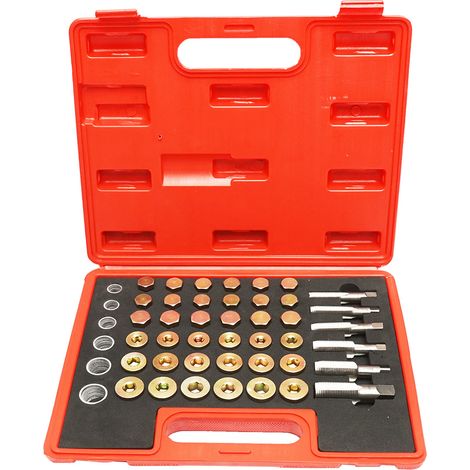 Set di riparazione filettatura tappo coppa dell'olio, 114 pezzi Breckner Germany (1/5)