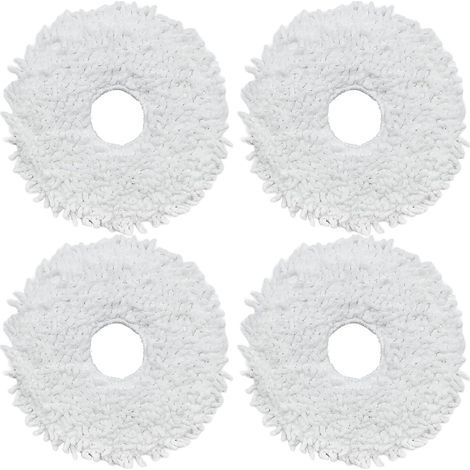 Cleaning Cloth for Eureka J12 Ultra, for Midea V12 Accessories for Robot Vacuum Cleaner, Replacement Soft Microfibre Cloth -4 Pieces (1/5)