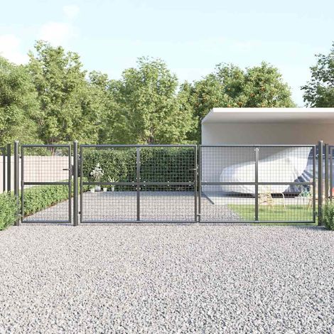 Maschen-Gartentor Anthrazit 500x125 cm Verzinkter Stahl