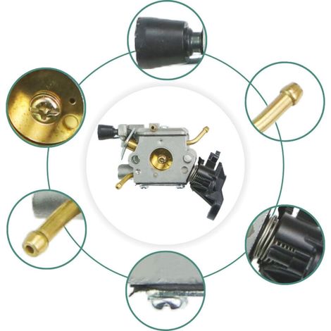 C1M-EL37B Carburateur de pompe à carburant pour tronçonneuse à essence Husqvarna 445 445E 450 450E, spécialement conçu pour les tronçonneuses Husqvarna, augmentant la puissance.