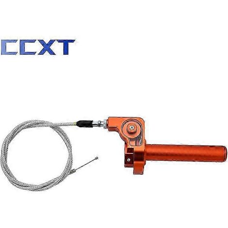 Poignées de guidon universelles 22 mm pour moto, câble d'accélérateur, poignées d'accélérateur à rotation rapide CNC pour Honda CRF, CR, XR, CBR, Yamaha, Suzuki, KTM, coudes et poignets (orange, lot d (1/5)