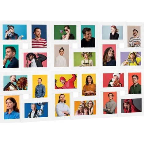 Collage de 24 cadres photo blancs en MDF (10 x 15 cm) (1/5)