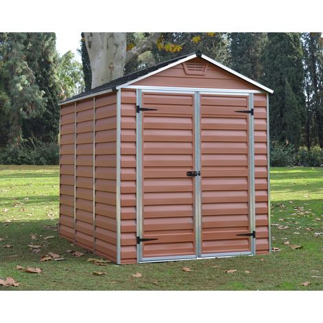 Canopia By Palram – Abri de jardin résine 229x185x217 cm – Polycarbonate incassable – Structure aluminium sans entretien – Aérations pour circulation d'air