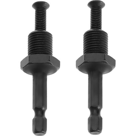 2pcs Adaptateur de Mandrin de Perceuse à Percussion Électrique Adaptateur de Tige Hexagonale Filetage 1/2"-20UNF avec Vis à Filetage Hexagonal 1/4'' pour Mandrin de Forage (1/4)