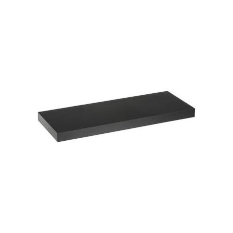 Étagère murale flottante - JUANIO - Modèle Juanio - 60x24x4 cm - fixation invisible - noir (1/4)
