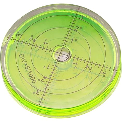 Niveau À Bulle Circulaire De Précision 60 Mm, Niveau À Bulle Rond, Inclinomètre, Niveau À Bulle Horizontal Instrument De Mesure, Outil De Mesure Avec Graduation Pour L'équilibrage De Plateforme Caméra (1/5)