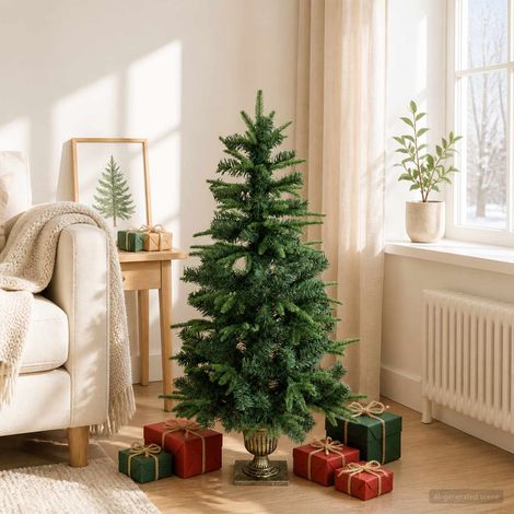 vidaXL Mini Árbol de Navidad 120 cm PVC y PE Verde (1/5)