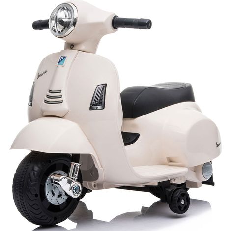 Scooter Elettrico per Bambini Licenza Ufficiale Piaggio Vespa Small 7,2V 2,5Ah Bianco
