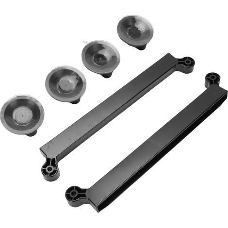 Support antenne satellite à ventouse ABS noir 30,5 cm pour toit ouvrant vitre voiture camping-car, kit fixation parabole 2 supports 4 ventouses (1/5)