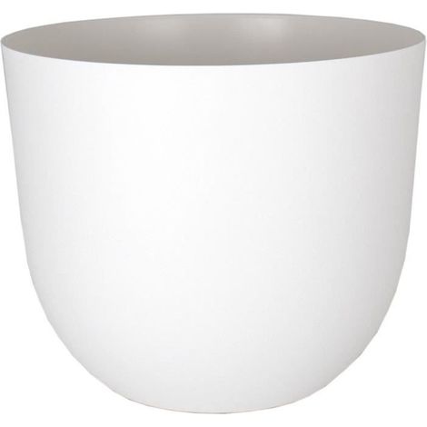 Pot De Fleur Havana Natural Diam. 30 Cm - Blanc Granite - Eda (1/2)