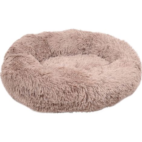 Panier Rond Chien Coussin Chat Panier Donut 50 cm Ø Brun Clair (1/3)