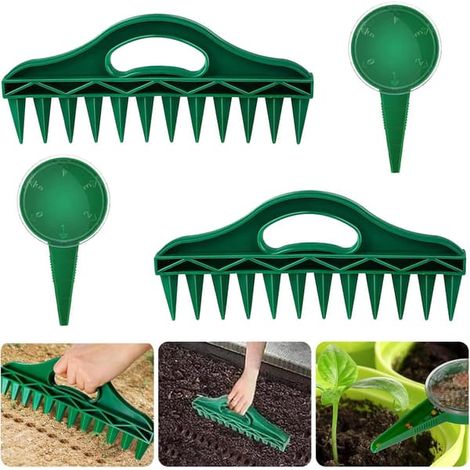 Semoir/outil de plantation, kit de semis/distributeur de graines 4 pièces, aide à la plantation à 12 trous, semis, kit de semis, distributeur de graines, outil de semis (1/5)