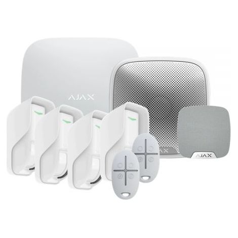 Ajax Kit antifurto wireless Bianco HUB2 GSM(4G) + SENSORE + SIRENE - 51174- 33152