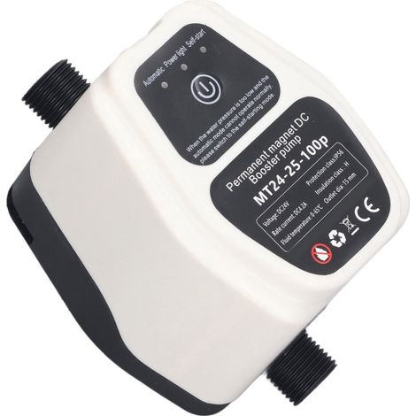 Pompe de surpression 100 W 24 V 25 L, entièrement automatique, à détection intelligente et silencieuse, compatible avec les prises UE 100-240 V. (1/5)