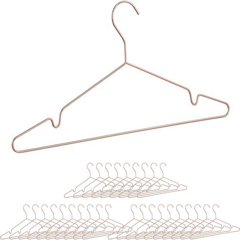   Cintres à vêtements set de 30 rose doré encoches métal costume pantalons chemise, cuivre