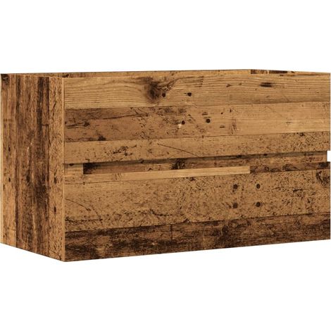 Maison Exclusive - Bad-Hängeschrank Altholz-Optik 80x38,5x45 cm H
