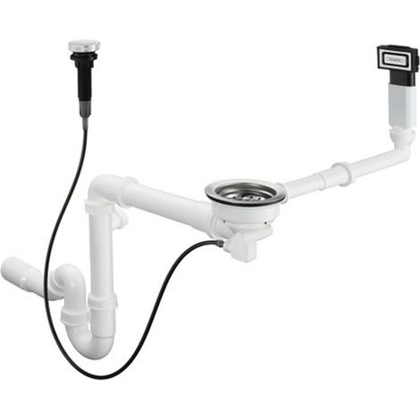 Hansgrohe - Automatische Ab- und Überlaufgarnitur für Granitspülbecken, verchromt 43937000