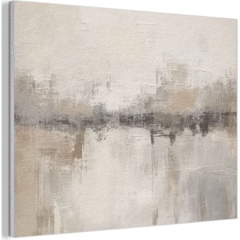 Acoustic Felt Wall Art Modern art - Abstract - Beige 100x70 cm